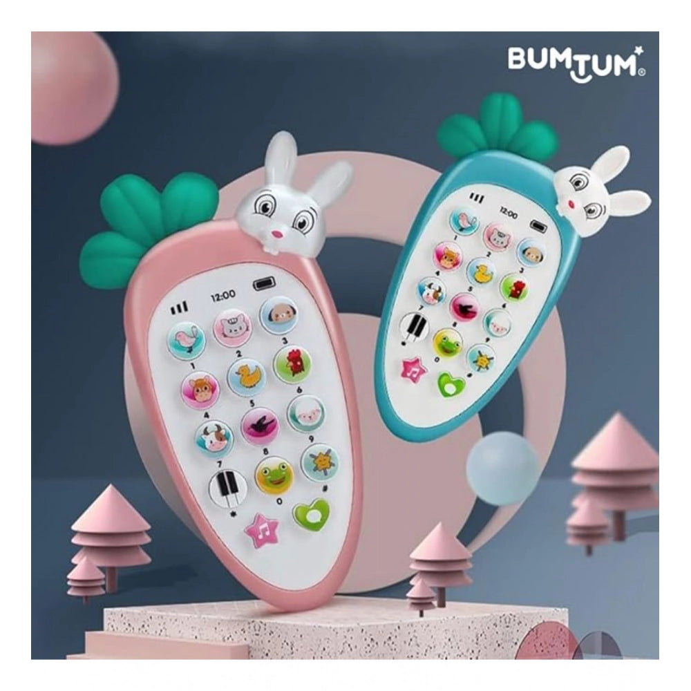 Plastic Rabit Mobile Phone Toy For Kids With Music And Light E