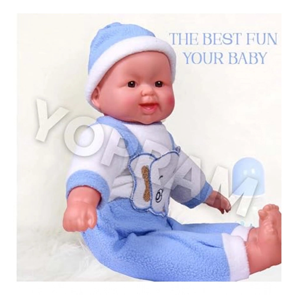 Plastic Happy Baby Laughing Musical Boy Doll With Touch Sensor