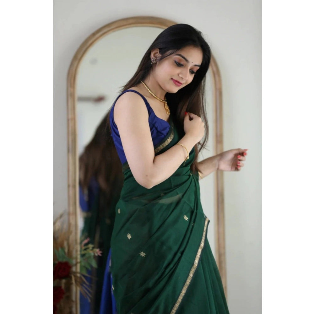 Women'S Cotton Printed Saree With Unstitched Blouse 5.5Mtr (Gr