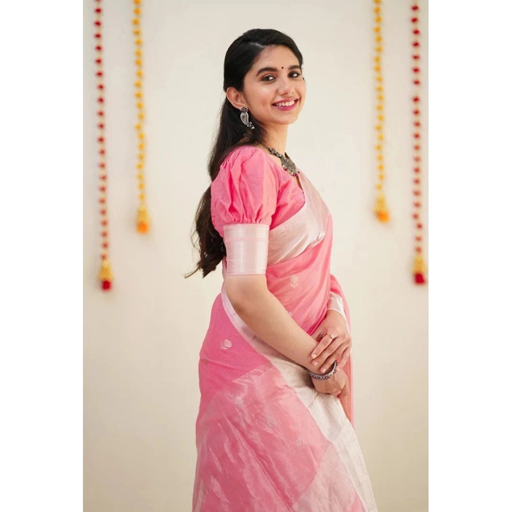 Women'S Cotton Printed Saree With Unstitched Blouse 5.5Mtr (Pi