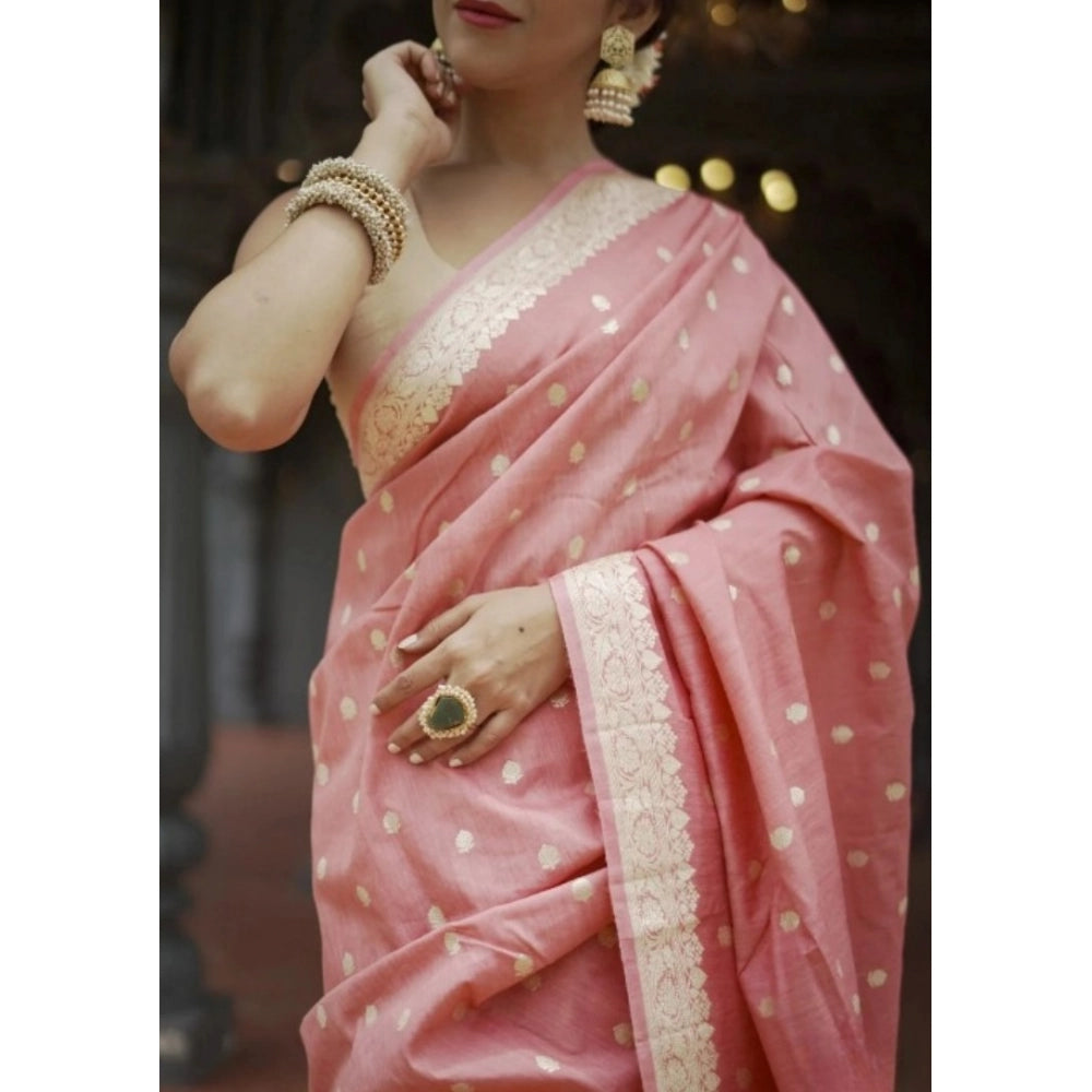 Women'S Cotton Printed Saree With Unstitched Blouse 5.5Mtr (Pe