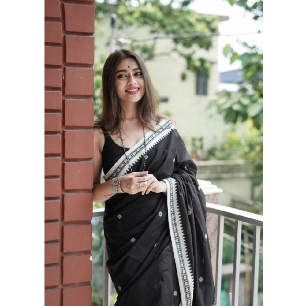 Women'S Cotton Printed Saree With Unstitched Blouse 5.5Mtr (Bl