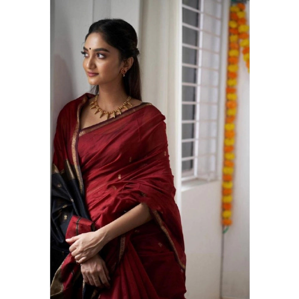 Women'S Cotton Printed Saree With Unstitched Blouse 5.5Mtr (Re