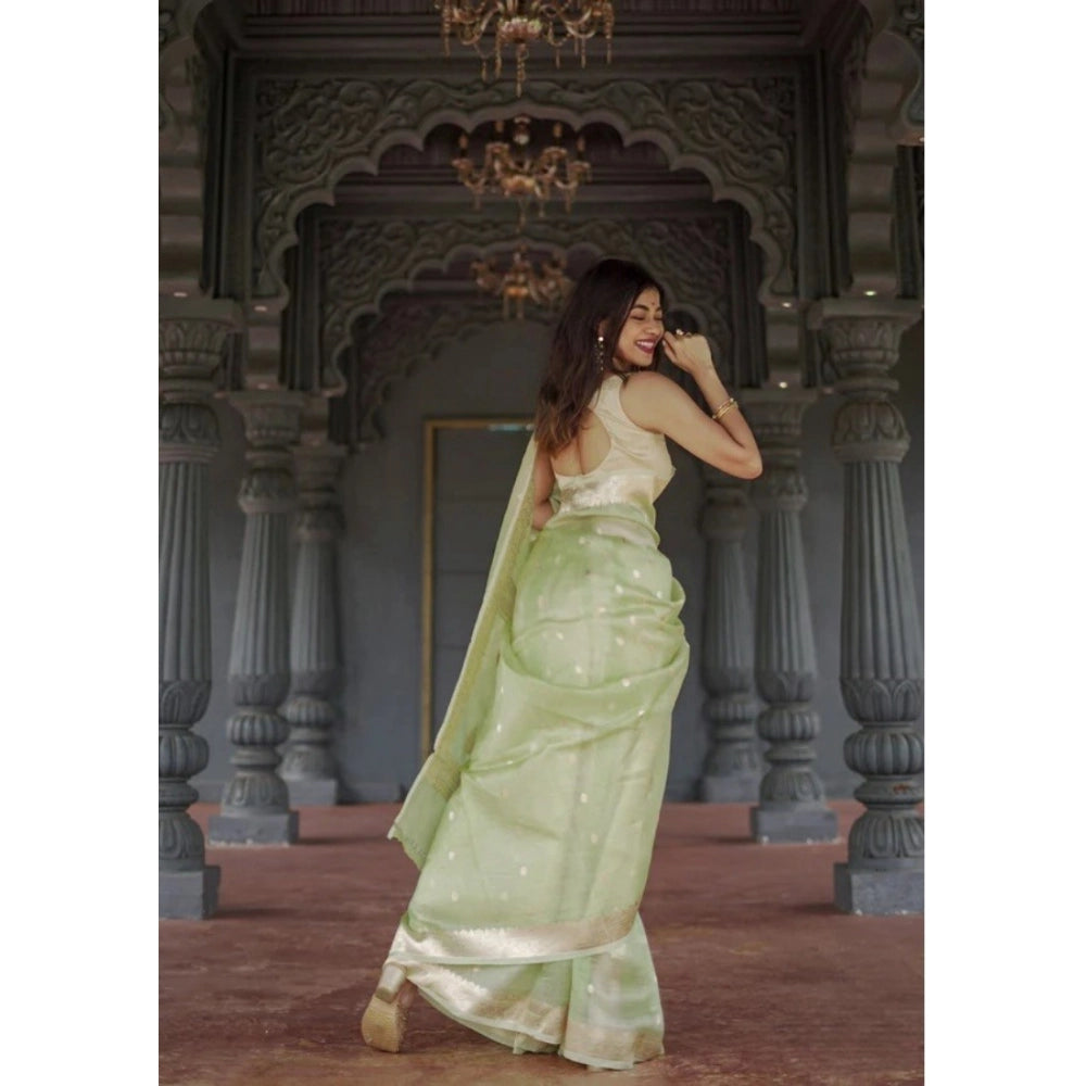Women'S Cotton Printed Saree With Unstitched Blouse 5.5Mtr (Pi