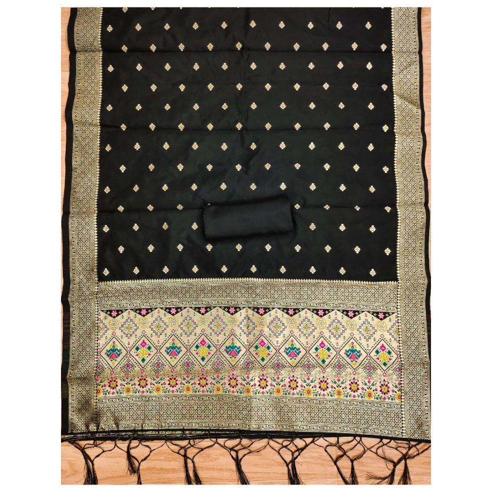 Women'S Banarasi Silk Printed Unstitched Salwar Suit Material