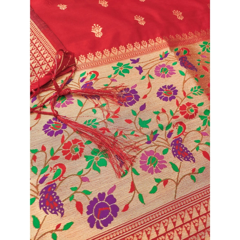 Women'S Banarasi Silk Printed Unstitched Salwar Suit Material