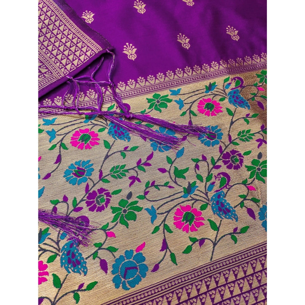 Women'S Banarasi Silk Printed Unstitched Salwar Suit Material