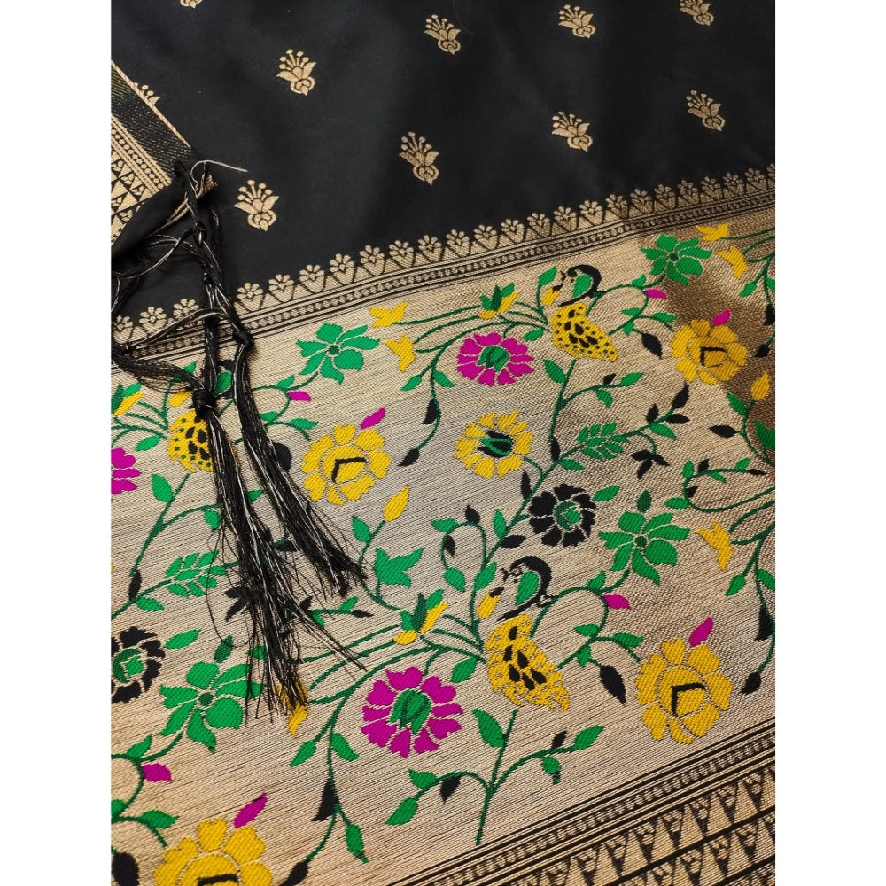 Women'S Banarasi Silk Printed Unstitched Salwar Suit Material