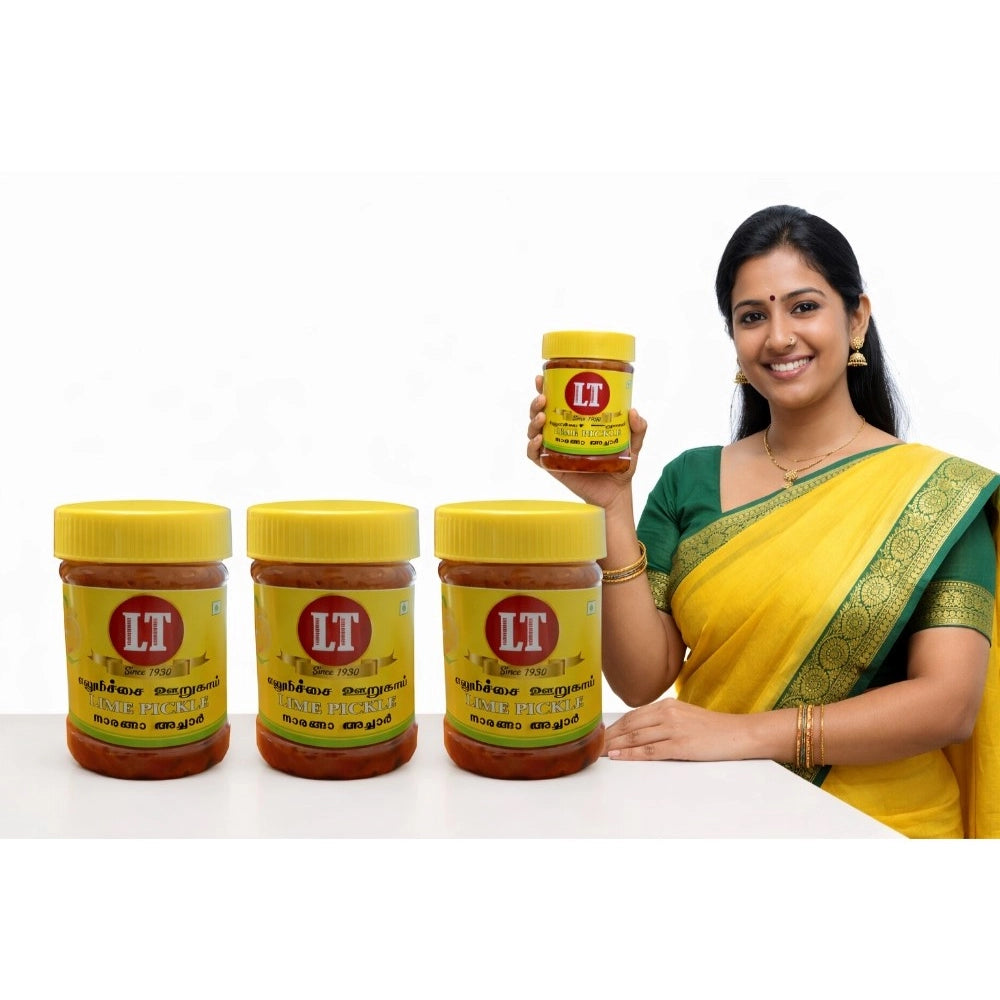 Pack Of_3 300Gm Lt Lemon Pickle Traditional Digestive Side Dis