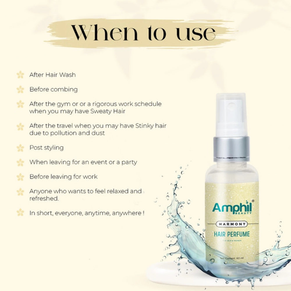 Amphil Beauty Harmony Unisex Hair Perfume 60 Ml | Alcohol Free
