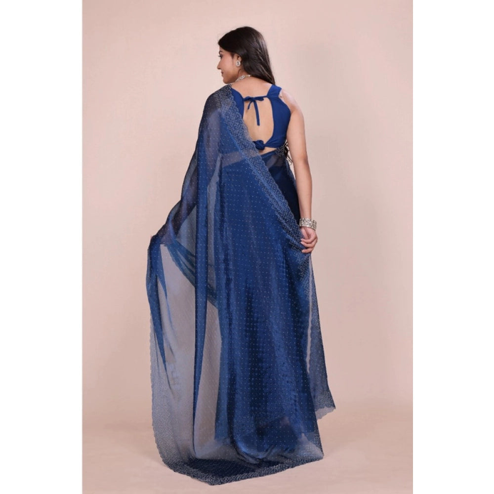 Women'S Jimmy Choo Embellished Bollywood Saree With Unstitched