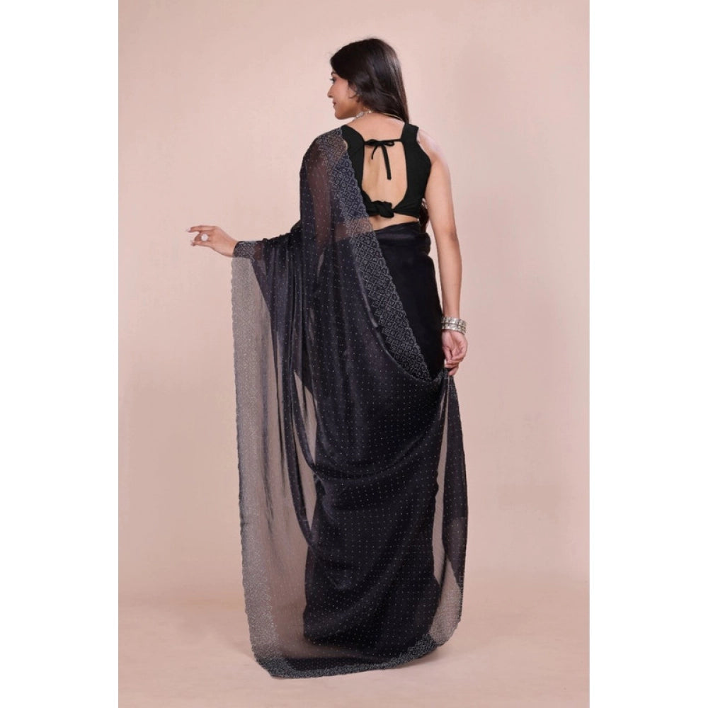 Women'S Jimmy Choo Embellished Bollywood Saree With Unstitched
