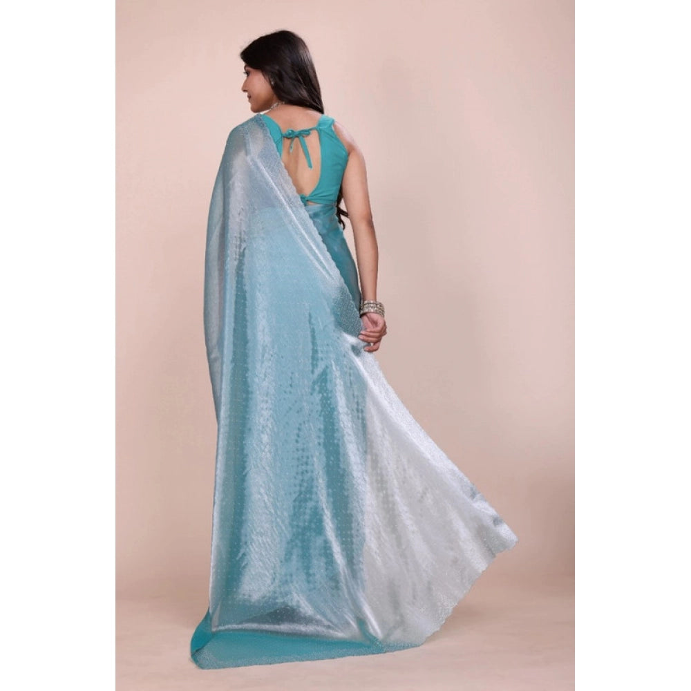 Women'S Jimmy Choo Embellished Bollywood Saree With Unstitched