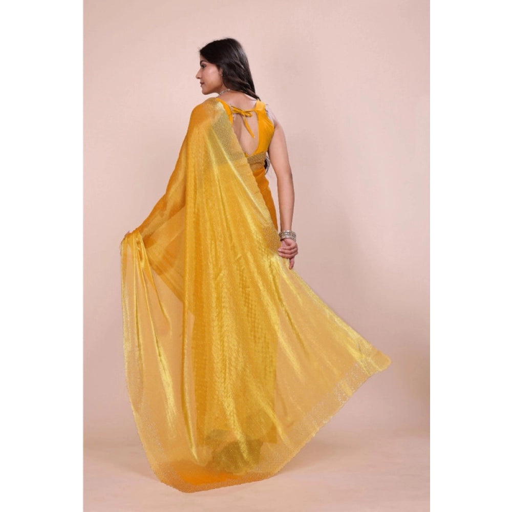 Women'S Jimmy Choo Embellished Bollywood Saree With Unstitched
