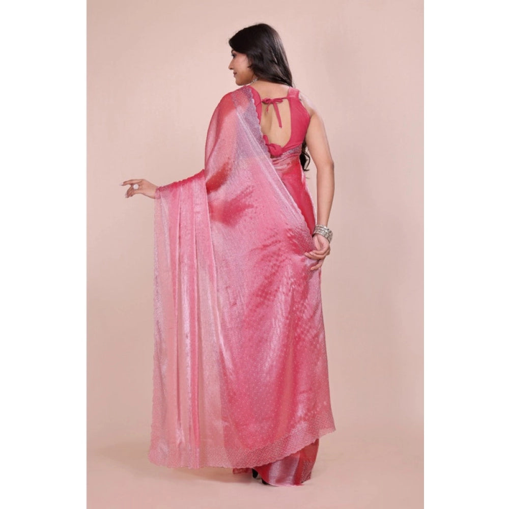 Women'S Jimmy Choo Embellished Bollywood Saree With Unstitched