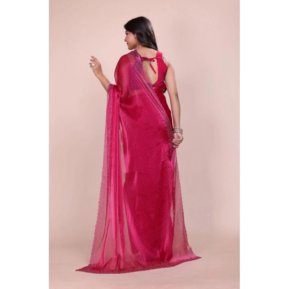 Women'S Jimmy Choo Embellished Bollywood Saree With Unstitched