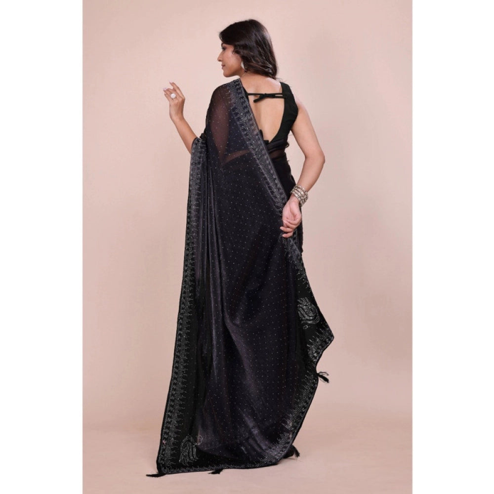 Women'S Jimmy Choo Embellished Bollywood Saree With Unstitched