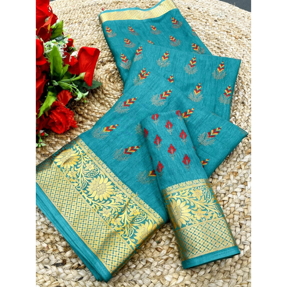 Women'S Digital Dolla Silk Printed Saree With Unstitched Blous