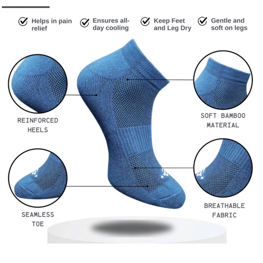 3_Pair Set Unisex Casual Cotton Printed Low Cut Socks (Multico
