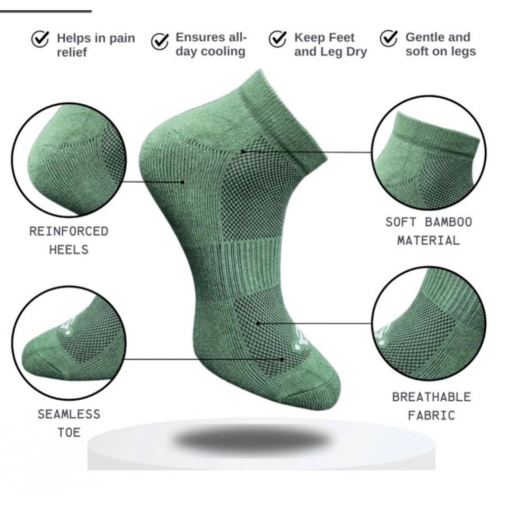 3_Pair Set Unisex Casual Cotton Printed Low Cut Socks (Multico