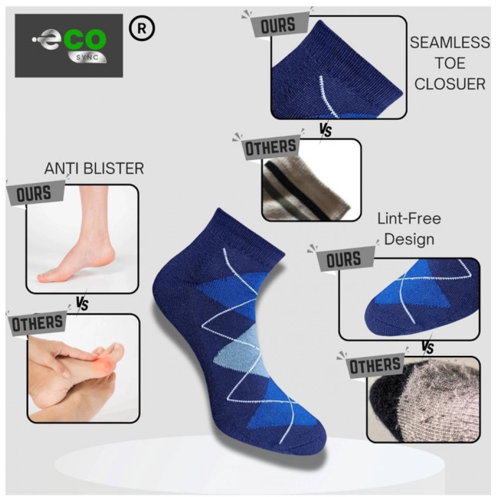 3_Pair Set Unisex Casual Cotton Printed Low Cut Socks (Multico