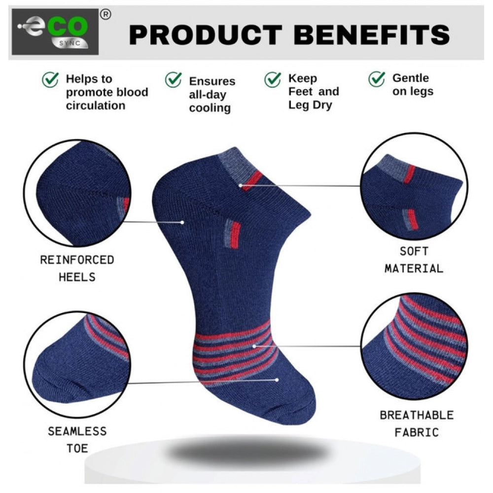 3_Pair Set Unisex Casual Cotton Printed Low Cut Socks (Multico