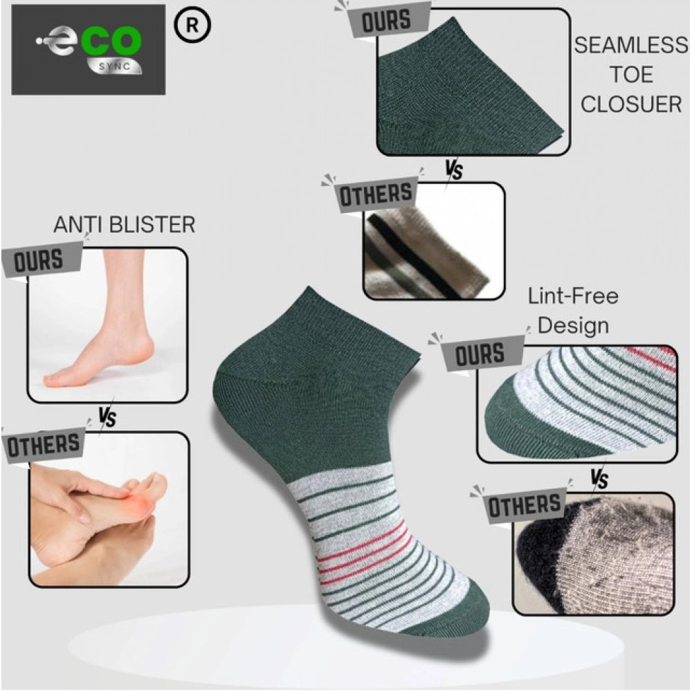3_Pair Set Unisex Casual Cotton Printed Low Cut Socks (Multico