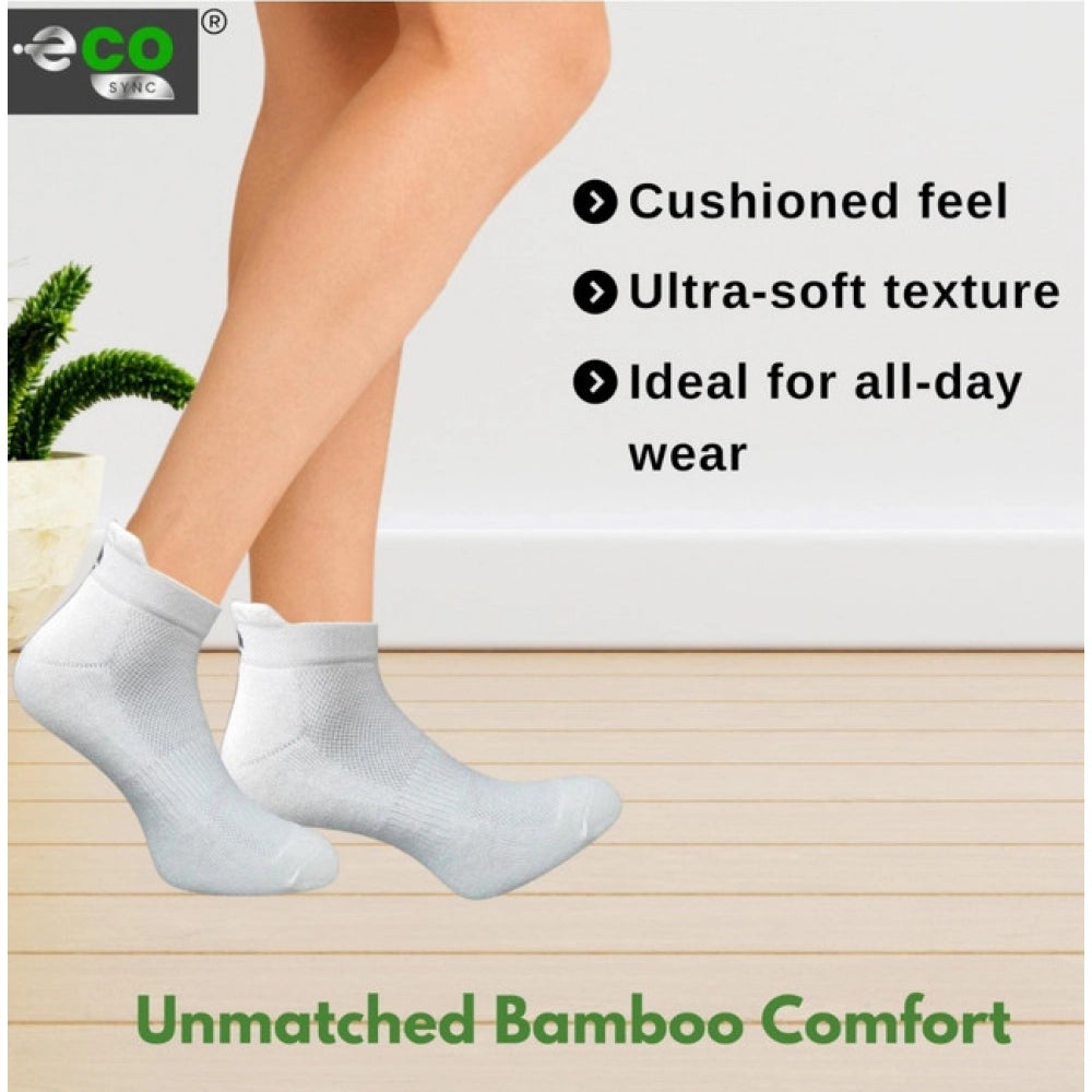4_Pair Set Unisex Casual Bamboo Cotton Printed Ankle Length So
