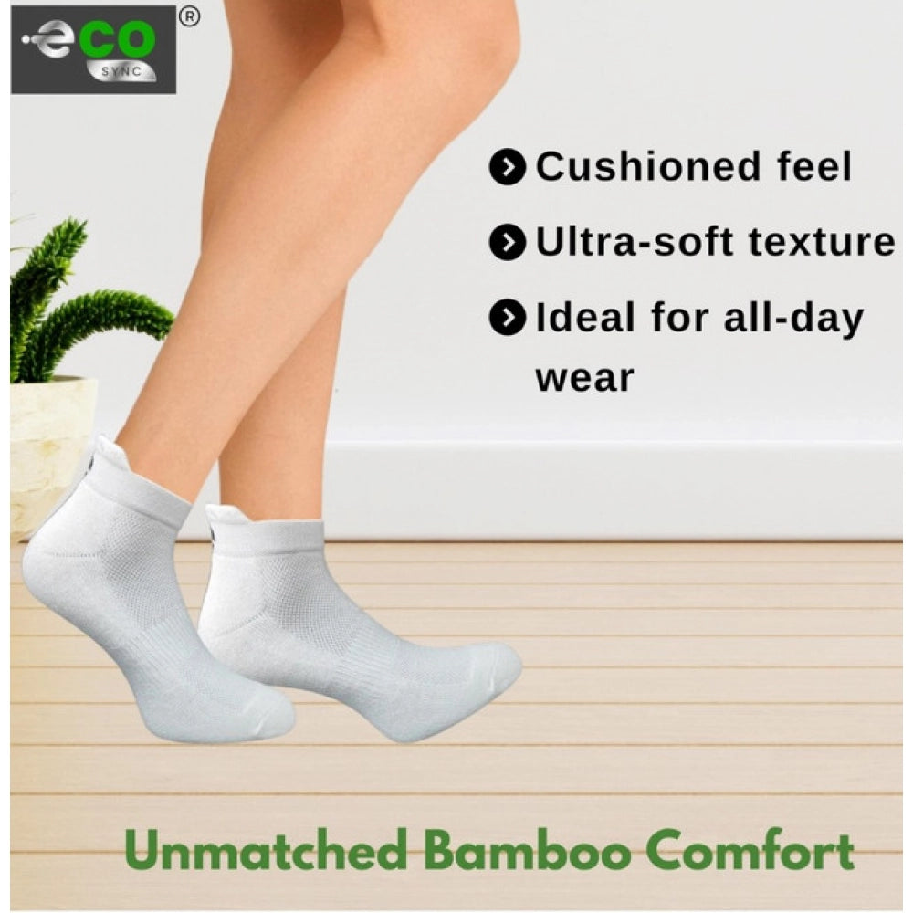 4_Pair Set Unisex Casual Bamboo Cotton Printed Ankle Length So