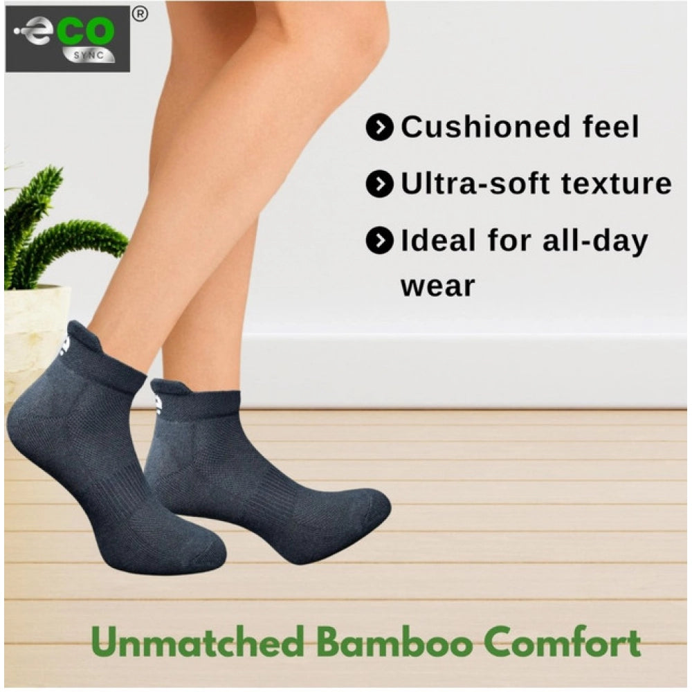 4_Pair Set Unisex Casual Bamboo Cotton Printed Ankle Length So