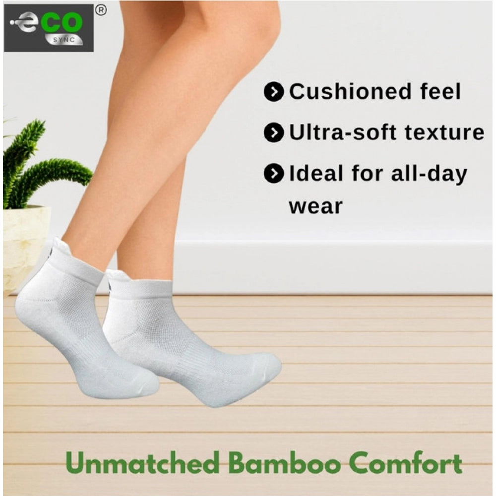 4_Pair Set Unisex Casual Bamboo Cotton Printed Ankle Length So
