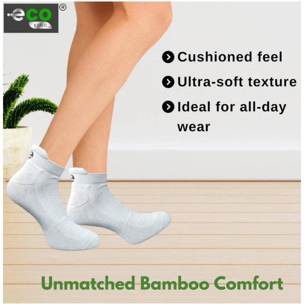 4_Pair Set Unisex Casual Bamboo Cotton Printed Ankle Length So