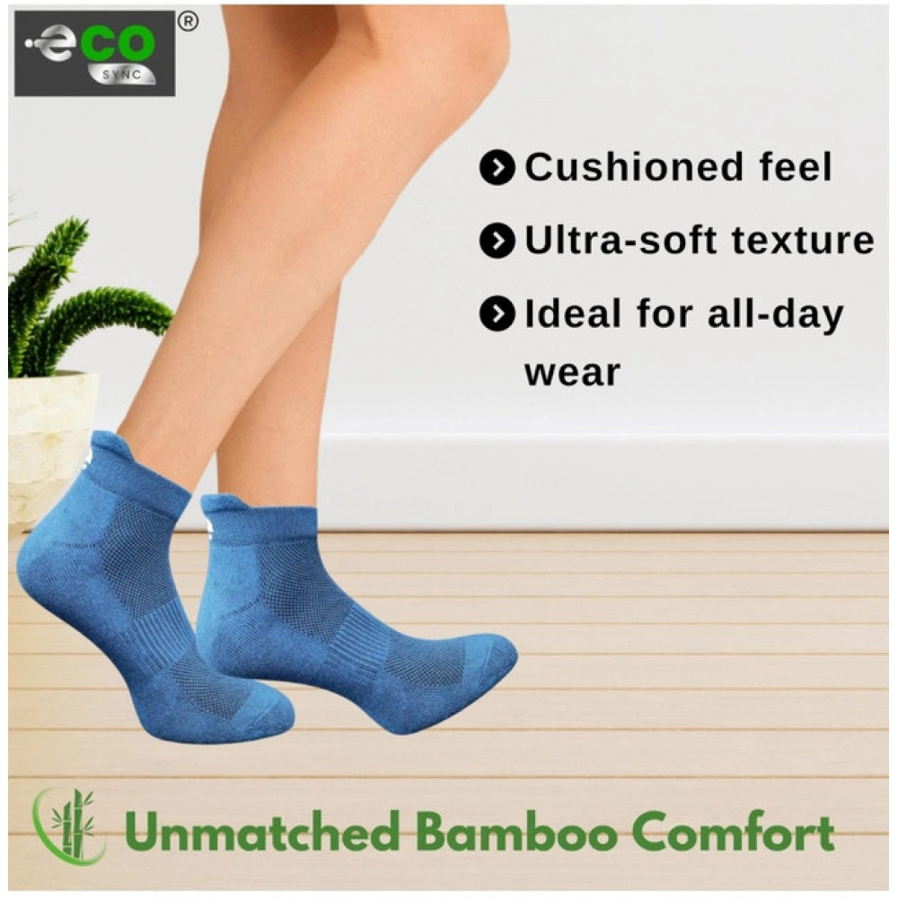 4_Pair Set Unisex Casual Bamboo Cotton Printed Ankle Length So