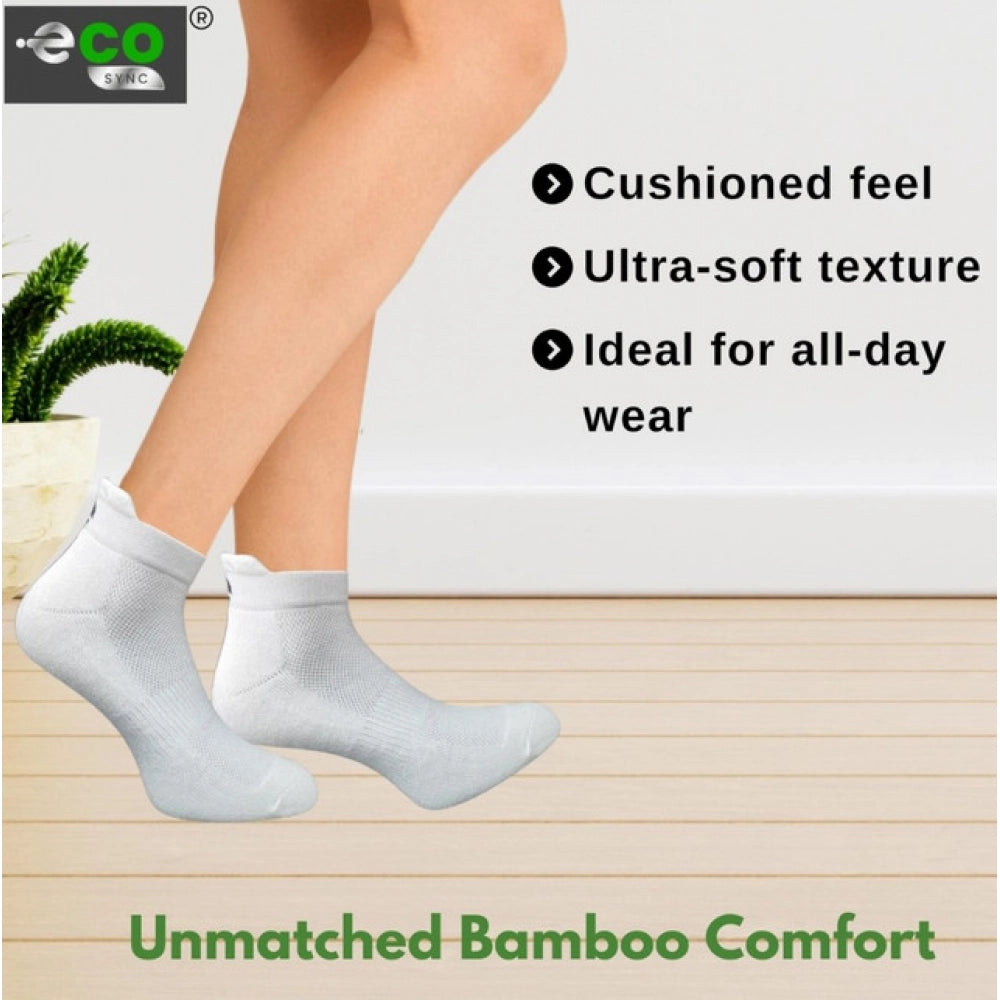 4_Pair Set Unisex Casual Bamboo Cotton Printed Ankle Length So