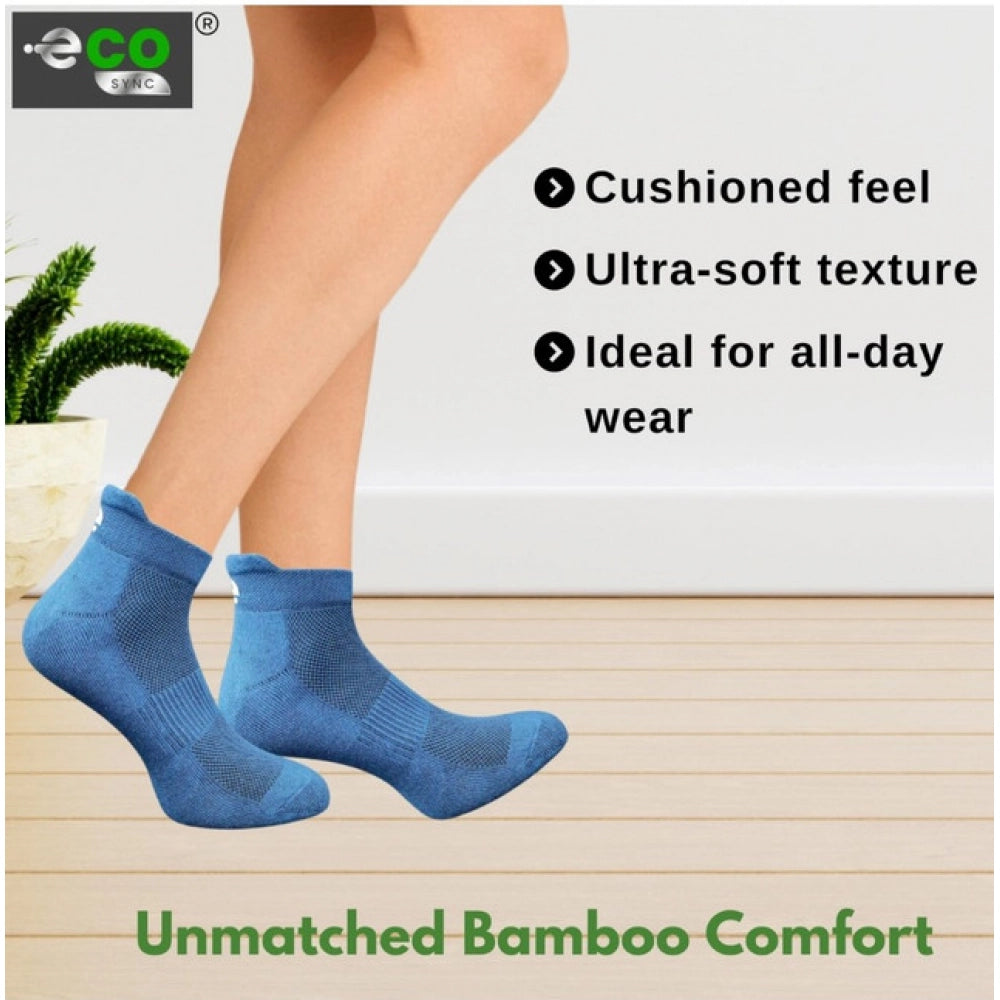 4_Pair Set Unisex Casual Bamboo Cotton Printed Ankle Length So