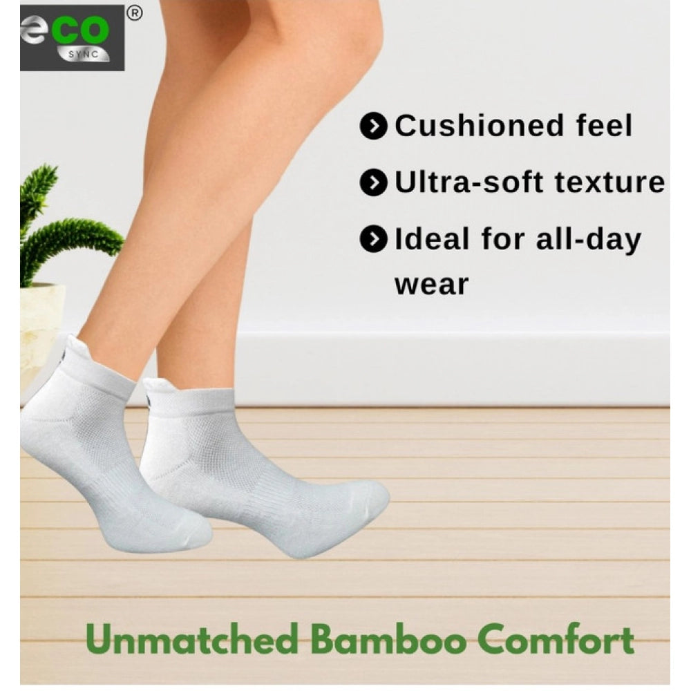 4_Pair Set Unisex Casual Bamboo Cotton Printed Ankle Length So