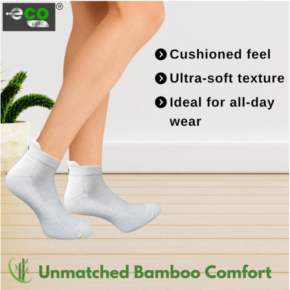 4_Pair Set Unisex Casual Bamboo Cotton Printed Ankle Length So