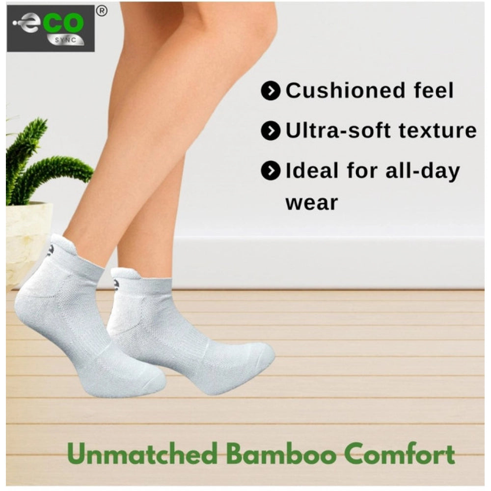 4_Pair Set Unisex Casual Bamboo Cotton Printed Ankle Length So