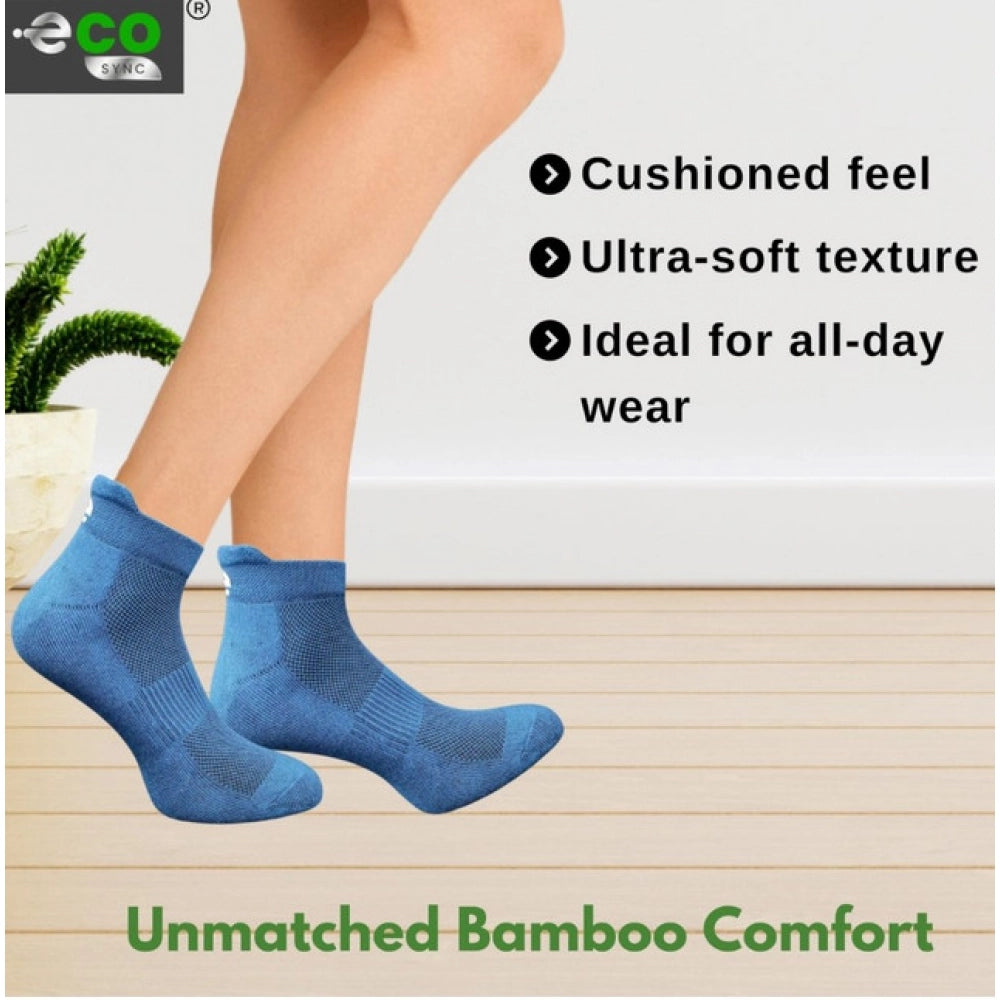 4_Pair Set Unisex Casual Bamboo Cotton Printed Ankle Length So