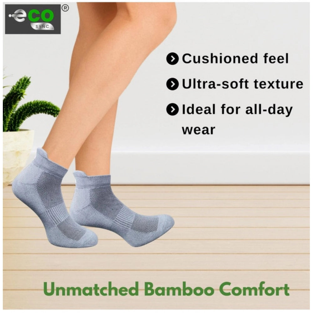 4_Pair Set Unisex Casual Bamboo Cotton Printed Ankle Length So