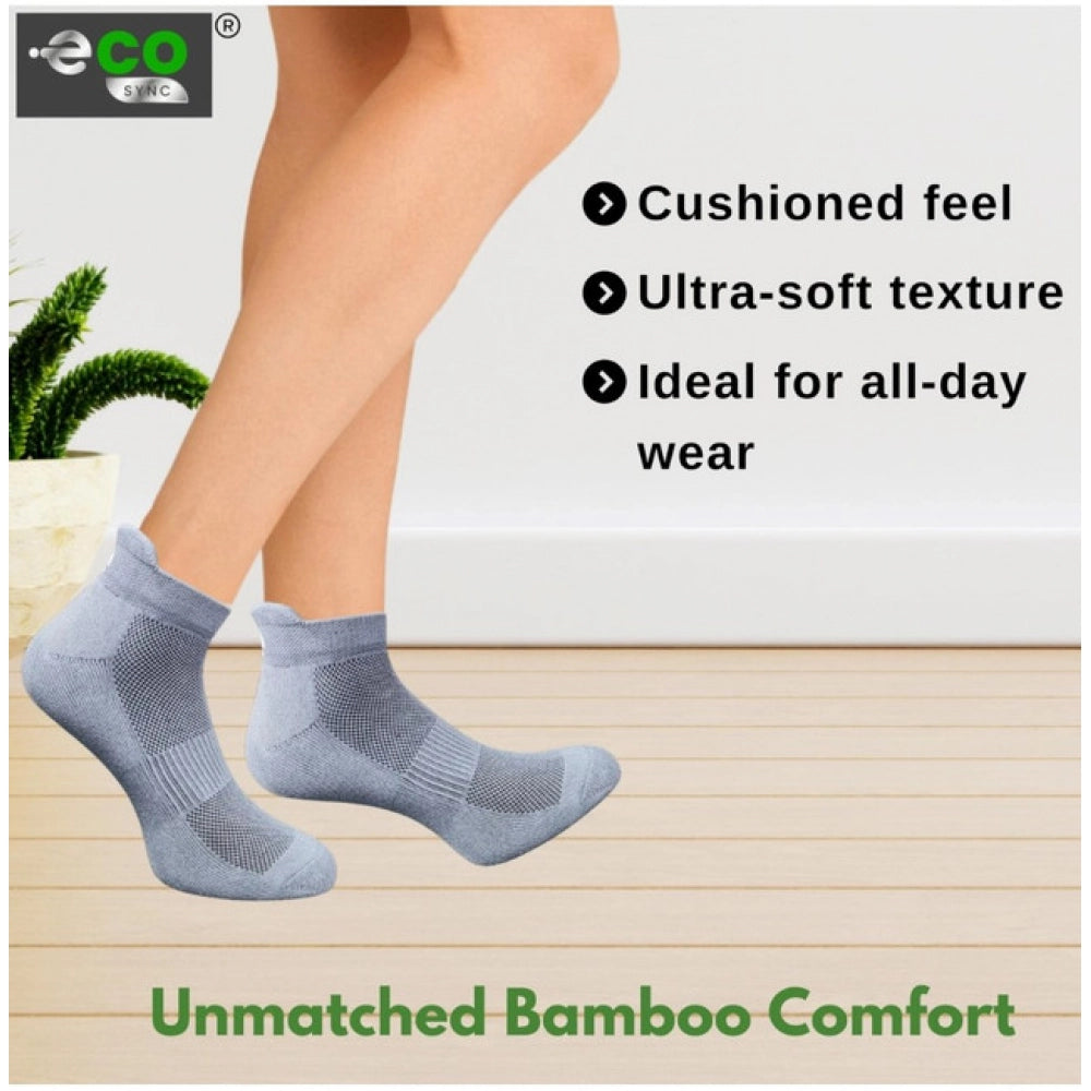 4_Pair Set Unisex Casual Bamboo Cotton Printed Ankle Length So