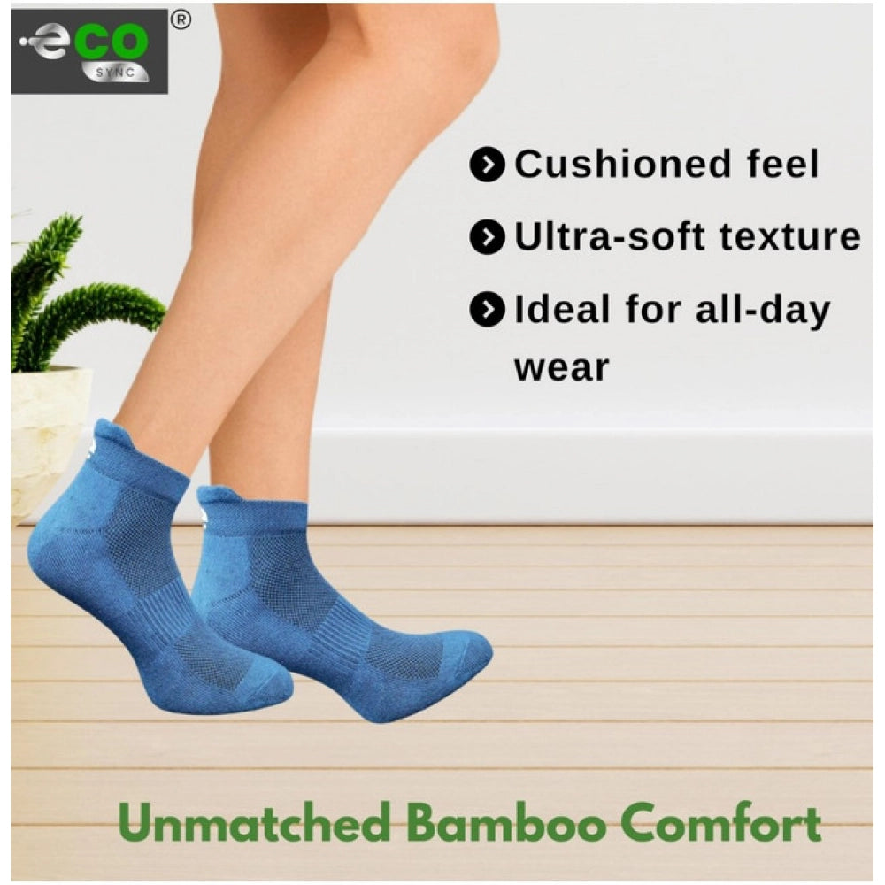 4_Pair Set Unisex Casual Bamboo Cotton Printed Ankle Length So