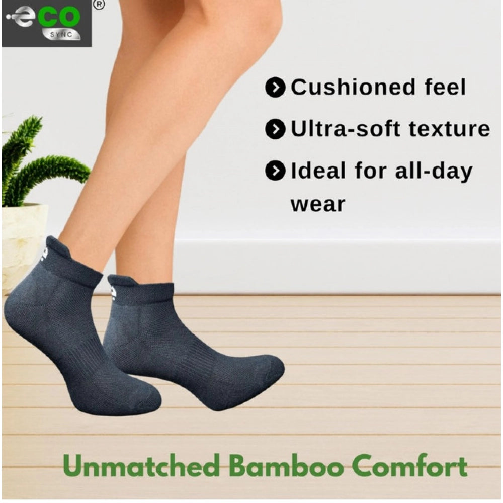 4_Pair Set Unisex Casual Bamboo Cotton Printed Ankle Length So