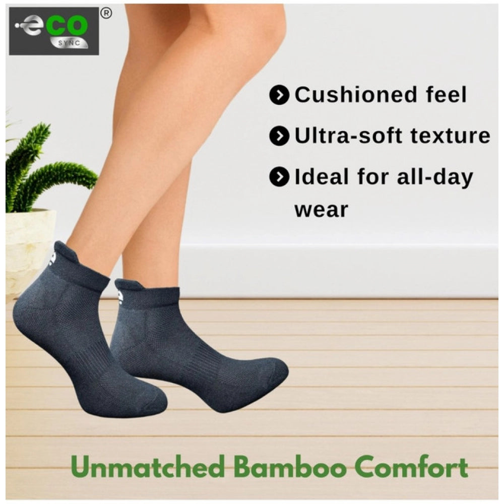 4_Pair Set Unisex Casual Bamboo Cotton Printed Ankle Length So