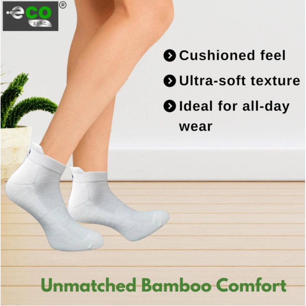 4_Pair Set Unisex Casual Bamboo Cotton Printed Ankle Length So
