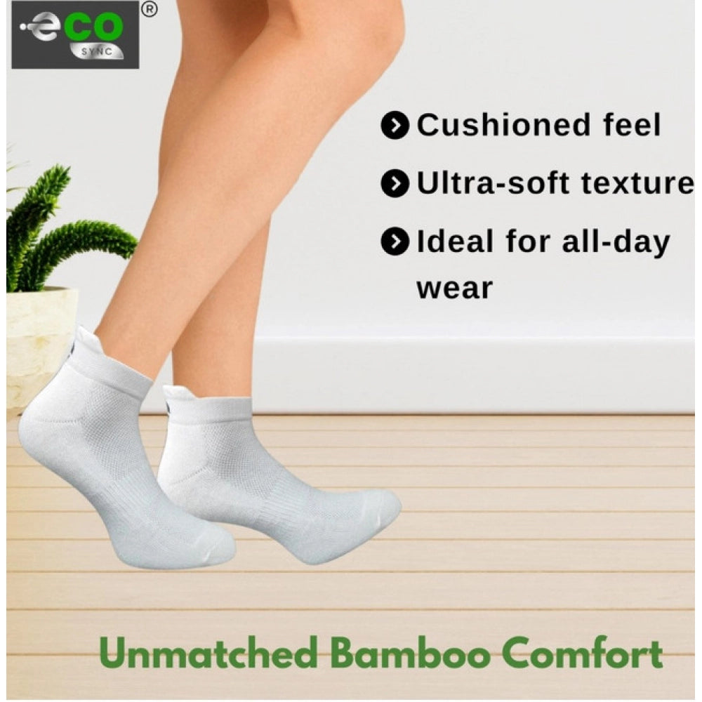 4_Pair Set Unisex Casual Bamboo Cotton Printed Ankle Length So
