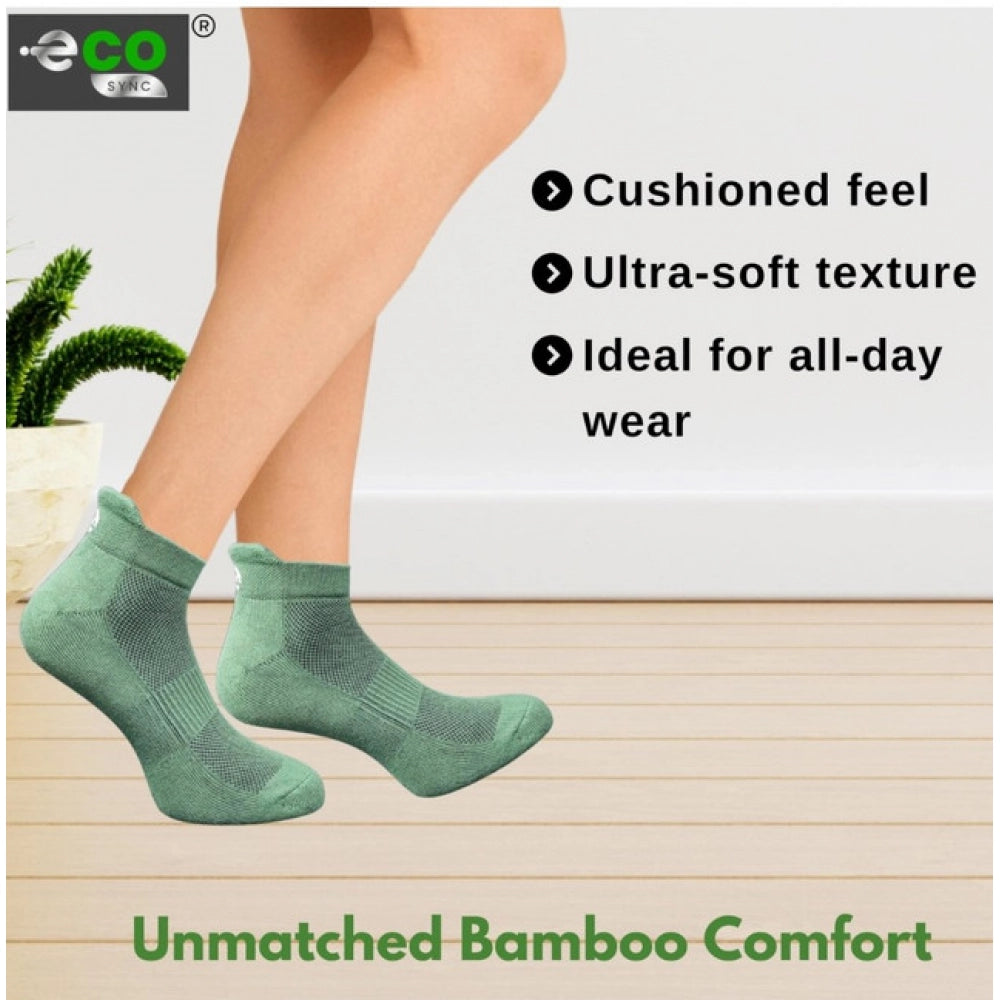 4_Pair Set Unisex Casual Bamboo Cotton Printed Ankle Length So