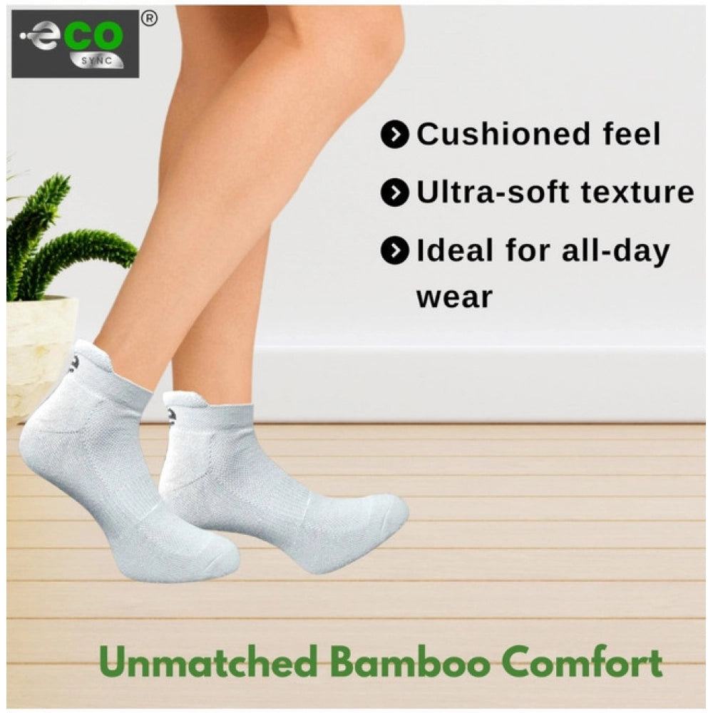 4_Pair Set Unisex Casual Bamboo Cotton Printed Ankle Length So