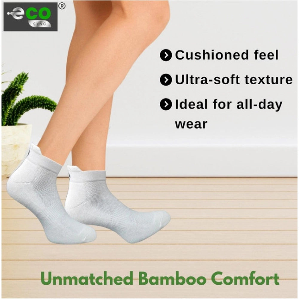4_Pair Set Unisex Casual Bamboo Cotton Printed Ankle Length So