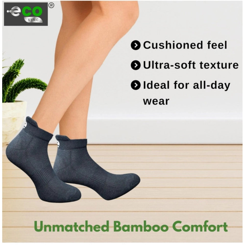 4_Pair Set Unisex Casual Bamboo Cotton Printed Ankle Length So